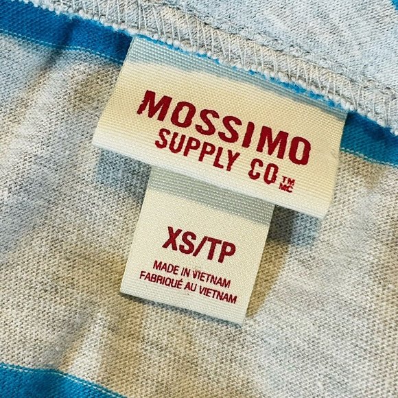 Women's Mossimo Supply Casual Dress XS Blue Gray Stripes Sleeveless Summer - Picture 5 of 8